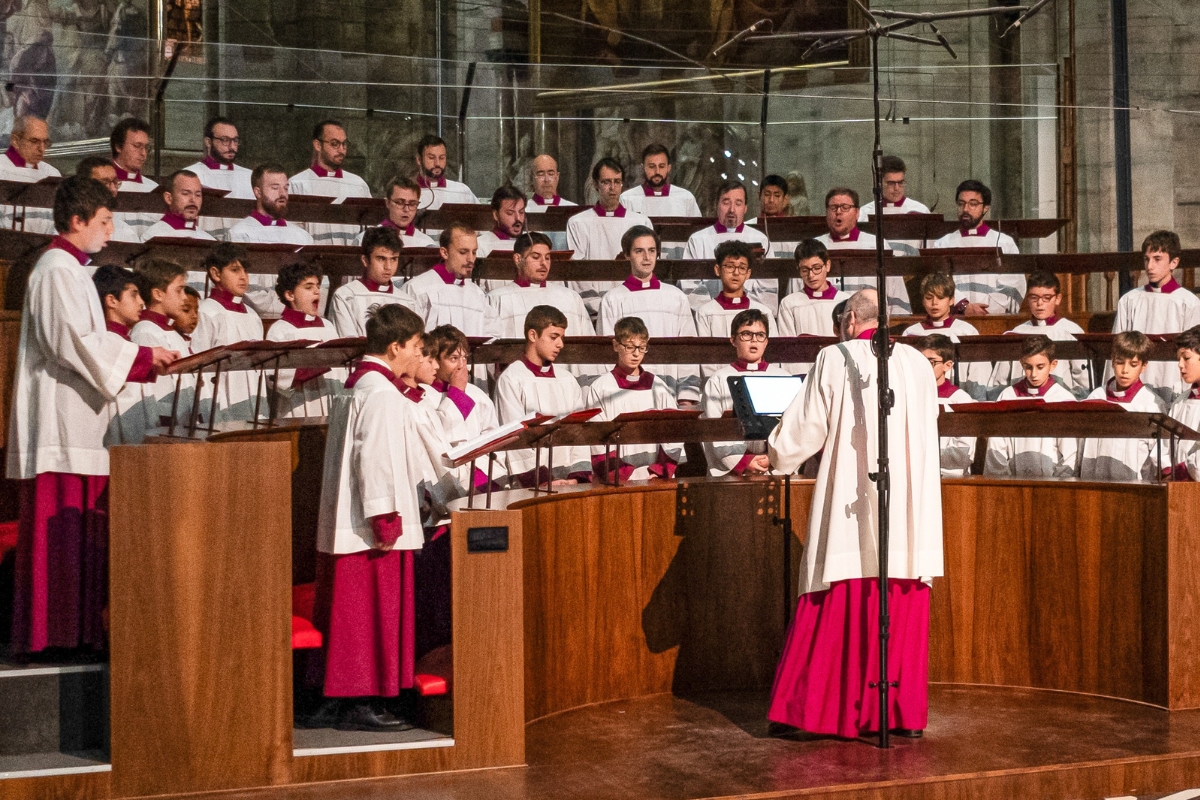 Vánoční koncert 20. prosince 2023 Ensemble Strumentale e Vocale laBarocca di Milano společně s Mons. Massimem Palombellou (zdroj: Duomo di Milano)