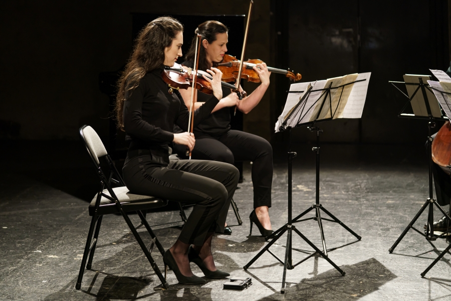Německo včera a dnes: Karlheinz Stockhausen – Hans Werner Henze – Jöorg Widmann: Kateřina Krejčová, Lucie Fulka Kopsová, 28. února 2023, Divadlo NoD, Praha (zdroj PKF – Prague Philharmonia)