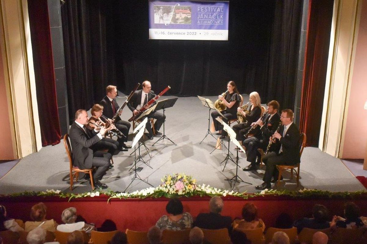 PhilHarmonia Octet Prague, 14. července 2022, Festival Janáček a Luhačovice (zdroj Festival Janáček a Luhačovice)