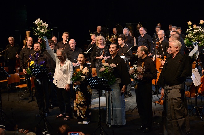 Mimořádný koncert - Symfonický orchestr Českého rozhlasu, Marko Ivanović, Kifu Mitsuhashi, Christopher Yohmei Blasdel, Kumiko Shuto - Pražské jaro 2016 (foto © Pražské jaro – Ivan Malý)