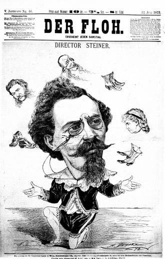 Ředitel Maximilian Steiner - list Der Floh 12.7.1873 (foto archiv autorky)
