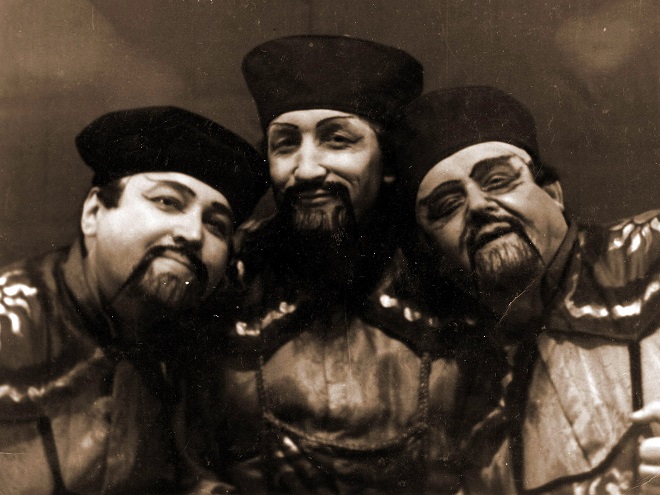 G. Puccini: Turandot - Dr.Janko Blaho (Pang), Franio Hvastija (Ping), František Hájek (Pong) SND 1942 (foto archív SND)