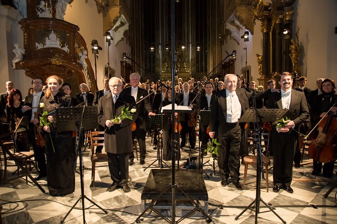 Velikonoční festival duchovní hudby Brno – Pavla Vykydalová, Petr Fiala, Libor Pešek, Jiří Brückler, Filharmonie Brno - Brno 3.4. 2016 (foto Petr Francán)