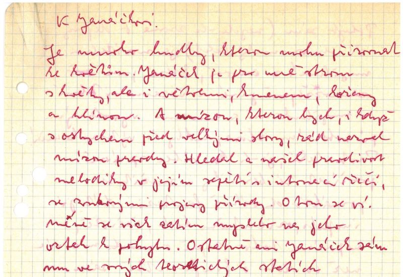 Z rukopisných poznámek Pavla Šmoka (archiv IPŠ)