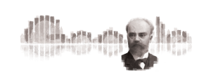 Google doodle připomínající 182. výročí narození Antonína Dvořáka (zdroj Kevin Laughlin)