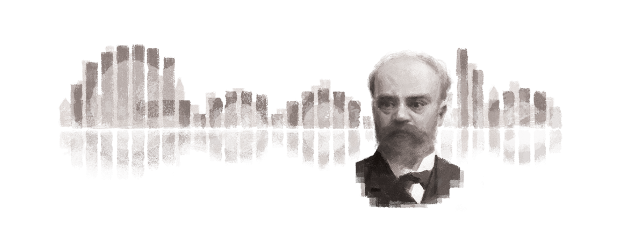 Google doodle připomínající 182. výročí narození Antonína Dvořáka (zdroj Kevin Laughlin)