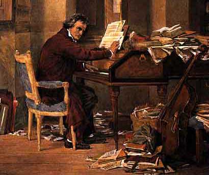 Beethoven u klavíru (zdroj Super Stock Pictures)