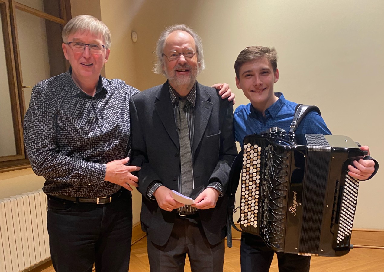 Ladislav Horák, Ondřej Kukal, Martin Šulc, 5. ročník Česko-německého sympozia pro dirigenty, Zahajovací koncert, 28. října 2021 (zdroj Jiří Bezděk)