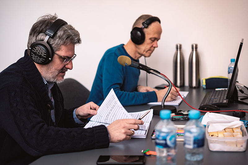 Natáčení CD Ernő Dohnányi: Piano Concertos Nos. 1 & 2 – Státní filharmonie Košice, Konstantin Ilievsky a Rostislav Pavlík (foto Jaroslav Ľaš)
