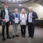 Mezinárodní soutěž Zdeňka Fibicha v kompozici melodramů 2023 – ocenění autoři: Albert Pechmann, Daniel Poledňák, Michaela Augustinová, Peter Jantoščiak (foto se souhlasem Jiřího Bezděka)