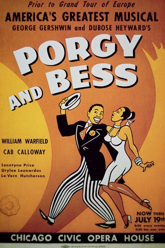 George Gershwin: Porgy and Bess (plakát) - zájezd roku 1952 (foto archiv autora)