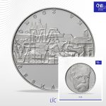 Stříbrná mince vydaná k výročí narození Bedřicha Smetany (zdroj Česká národní banka)