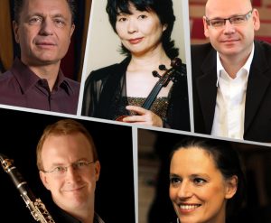 Porota 1. kola Concertino Praga - Justas Dvarionas, Shizuka Ishikawa, Karel Košárek, Karel Dohnal a Markéta Janáčková (zdroj Concertino Praga)