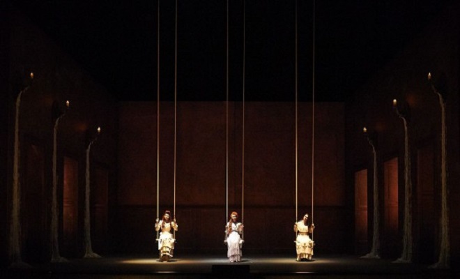 Péter Eötvös: Tri Sestri - Ilseyar Khayrullova (Olga), Aida Garifullina (Irina), Margarita Gritskova (Mascha) - WSO 2016 (foto © Michael Pöhn)
