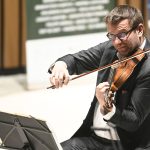 Svatováclavský hudební festival, 9. listopadu 2023, Komorní sál Fakulty umění Ostravské univerzity – Zemlinského kvarteto, Petr Holman (foto Ivan Korč)