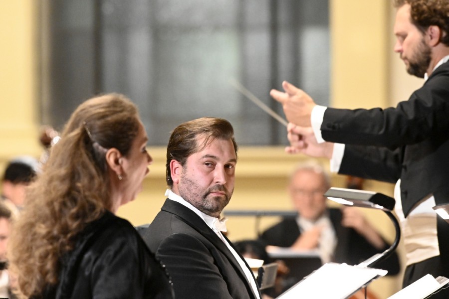 Antonín Dvořák: Svatební košile, Závěrečný koncert Svatováclavského hudebního festivalu 2022 – Pavla Vykopalová, Richard Samek, 28. září 2022 (zdroj Svatováclavský hudební festival, foto Ivan Korč)