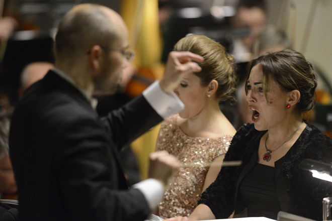 Závěrečný koncert - Kateřina Kněžíková, Veronika Hajnová, Ondřej Vrabec - Svatováclavský hudební festival 2016 (foto Ivan Korč)
