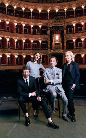 Valentino Garavani, Sofia Coppola, Grazia Chiuri a Pierpaolo (foto Danilo Scarpati)