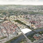 Plánovaná lokace výstavby nového koncertního sálu Vltavská filharmonie - vizualizace (zdroj IPR Praha)
