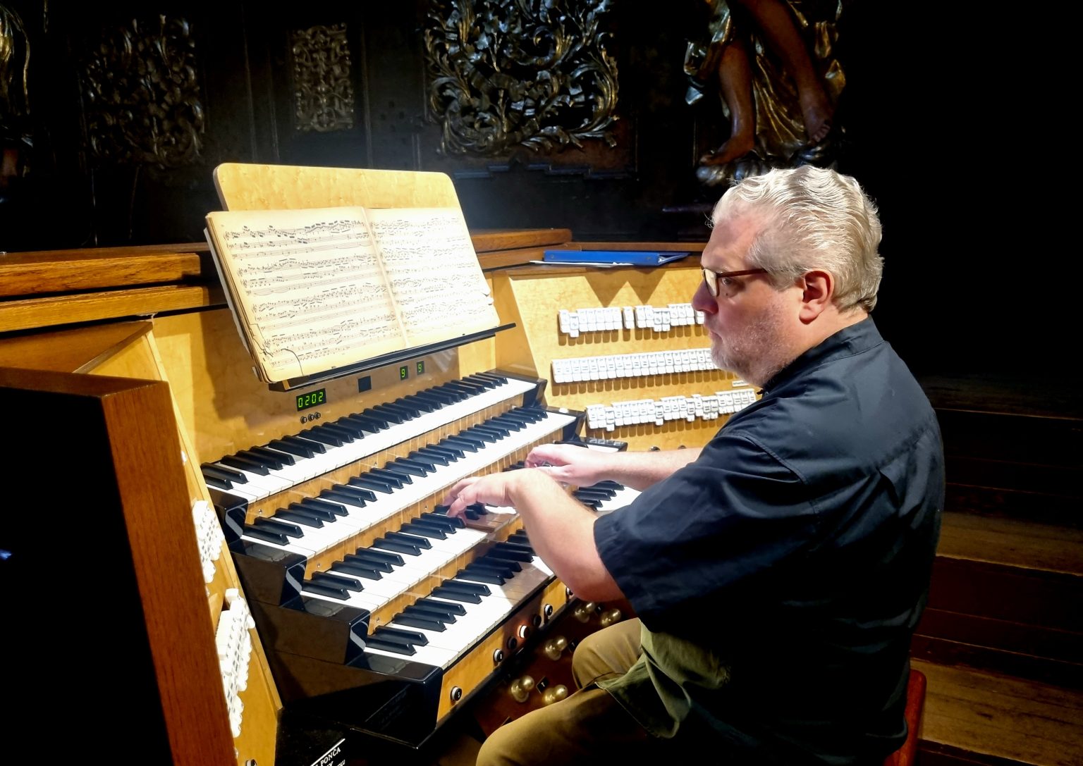 Stephen Tharp, 21. srpna 2025, bazilika sv. Jakuba v Praze (zdroj Mezinárodní varhanní festival Praha)
