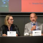 Tisková konference Prague Philharmonia, 28. dubna 2025 – Kateřina Kalistová a Emmanuel Villaume (foto Petra Hajská)