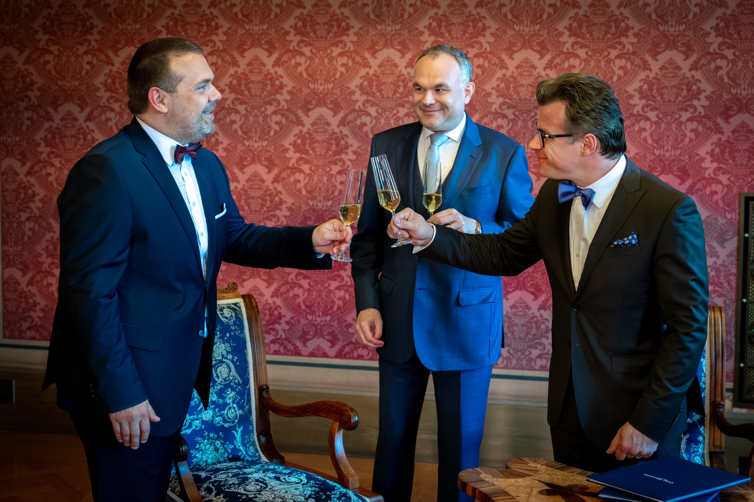 Česká filharmonie: tisková konference, 30. června 2025 – Martin Baxa, David Mareček a Jakub Hrůša (foto Ivan Malý)