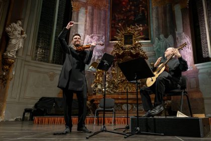 Symfonický orchestr hlavního města Prahy FOK: Niccolò Paganini, 31. března 2025, kostel sv. Šimona a Judy, Praha – Jiří Vodička a Pavel Steidl (foto Petr Dyrc)