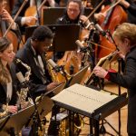 Marin Alsop, ORF Radio-Symphonieorchester Wien, Jazz at Lincoln Center Orchestra, 3. dubna 2025, Velký sál, Konzerthaus, Vídeň (zdroj Wynton Marsalis, foto Luigi Beverelli)