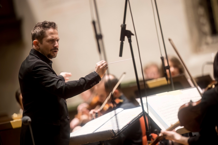 Gregor Mayrhofer, 9. dubna 2025, Betlémská kaple, Praha (zdroj Symfonický orchestr Českého rozhlasu, foto Vojtěch Brtnický)