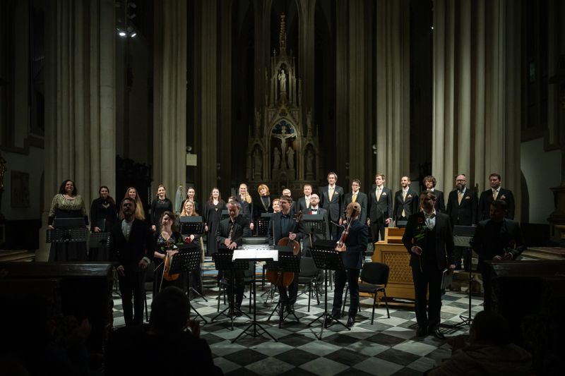 Velikonoční festival duchovní hudby, zahajovací koncert 32. ročníku – Pärt: Janovy pašije,
neděle 13. dubna 2025, kostel sv. Jakuba, Jakubské náměstí, Brno – Martinů Voices (foto Jakub Joch)