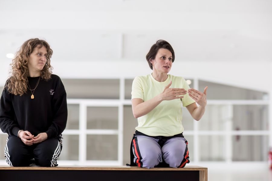 Dana Chmielewska a Weronika Pelczyńska na workshopu (foto Vojtěch Brtnický)
