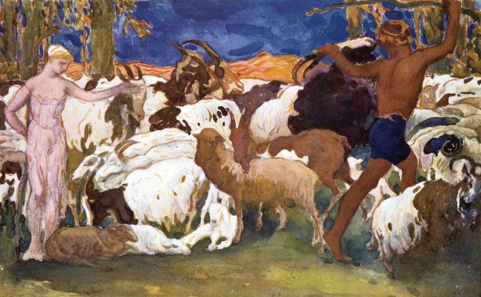 Daphnis and Chloe (obraz je dílem L. Baksta)