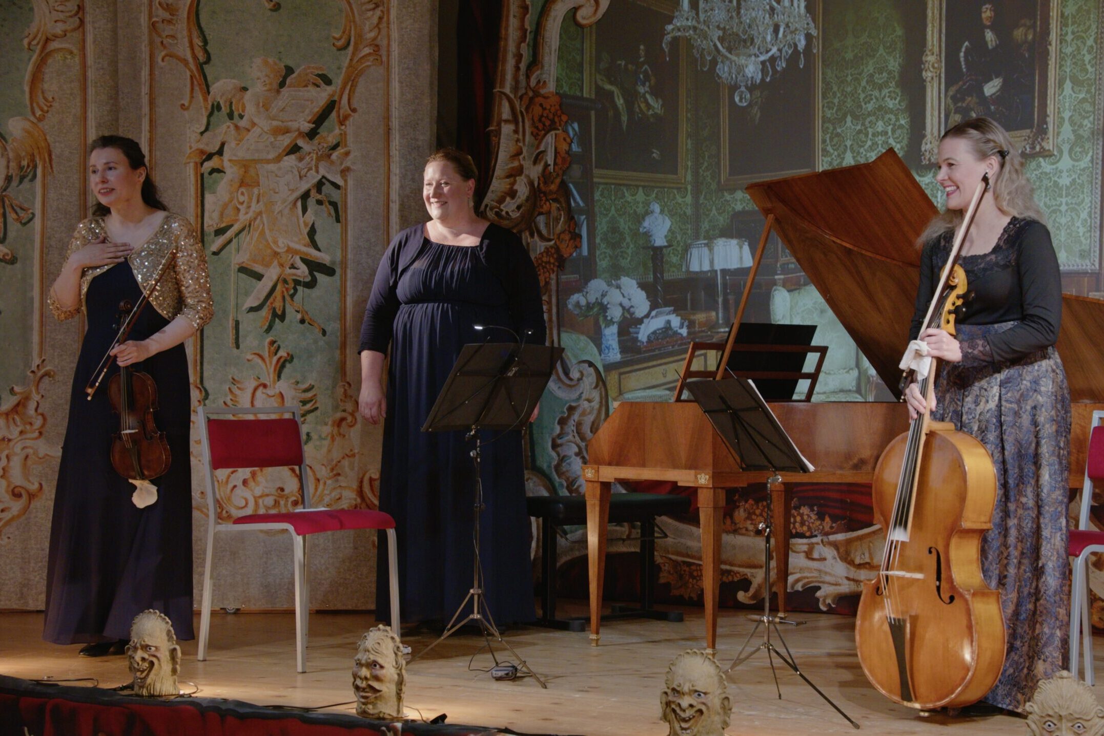 Festival Baroko 2025: Josef Kohout (1734–1777), Klavírní tria, 4. června 2025, Vlastivědné muzeum v Olomouci, sál Václava III. – Trio Unitas (foto Ivo Zatloukal)