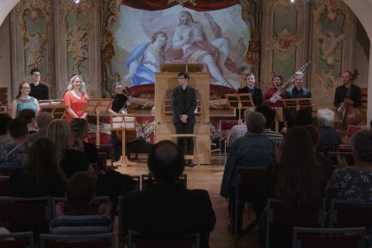 Baroko 2025, Tomáš Norbert Koutník (1698–1773): Ave mundi, 2. června 2025 – Markéta Israel Večeřová, Dorota Grossová, Ondřej Benek, Michal Marhold, Ensemble Damian (foto Ivo Zatloukal)