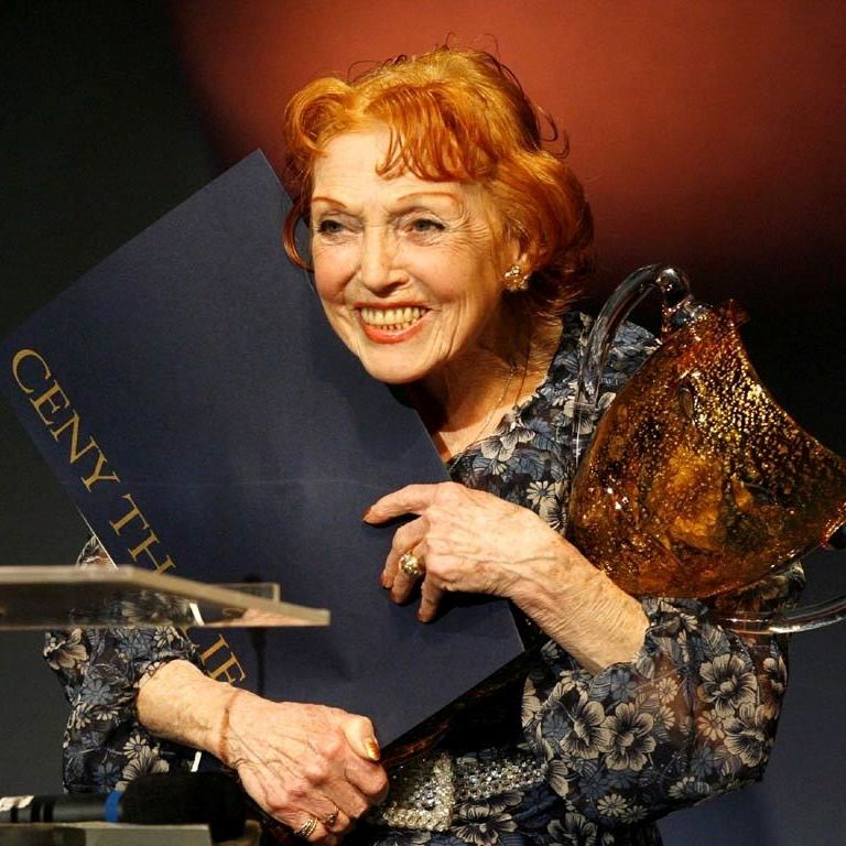 Jiřina Šlezingrová na Cenách Thálie v roce 2007 (foto archiv Moravského divadla Olomouc)