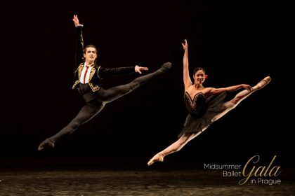 Madoka Sugai a Razmik Marukyan v pas de deux z Dona Quijota (Midsummer Ballet Gala 2025, foto Serghei Gherciu)