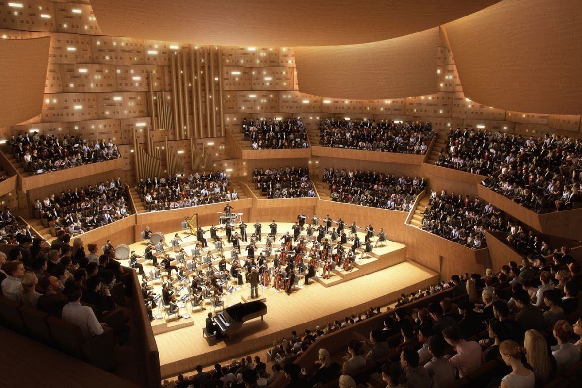 Dům kultury města Ostravy – vizualizace interiéru koncertního sálu (zdroj Dům kultury města Ostravy)