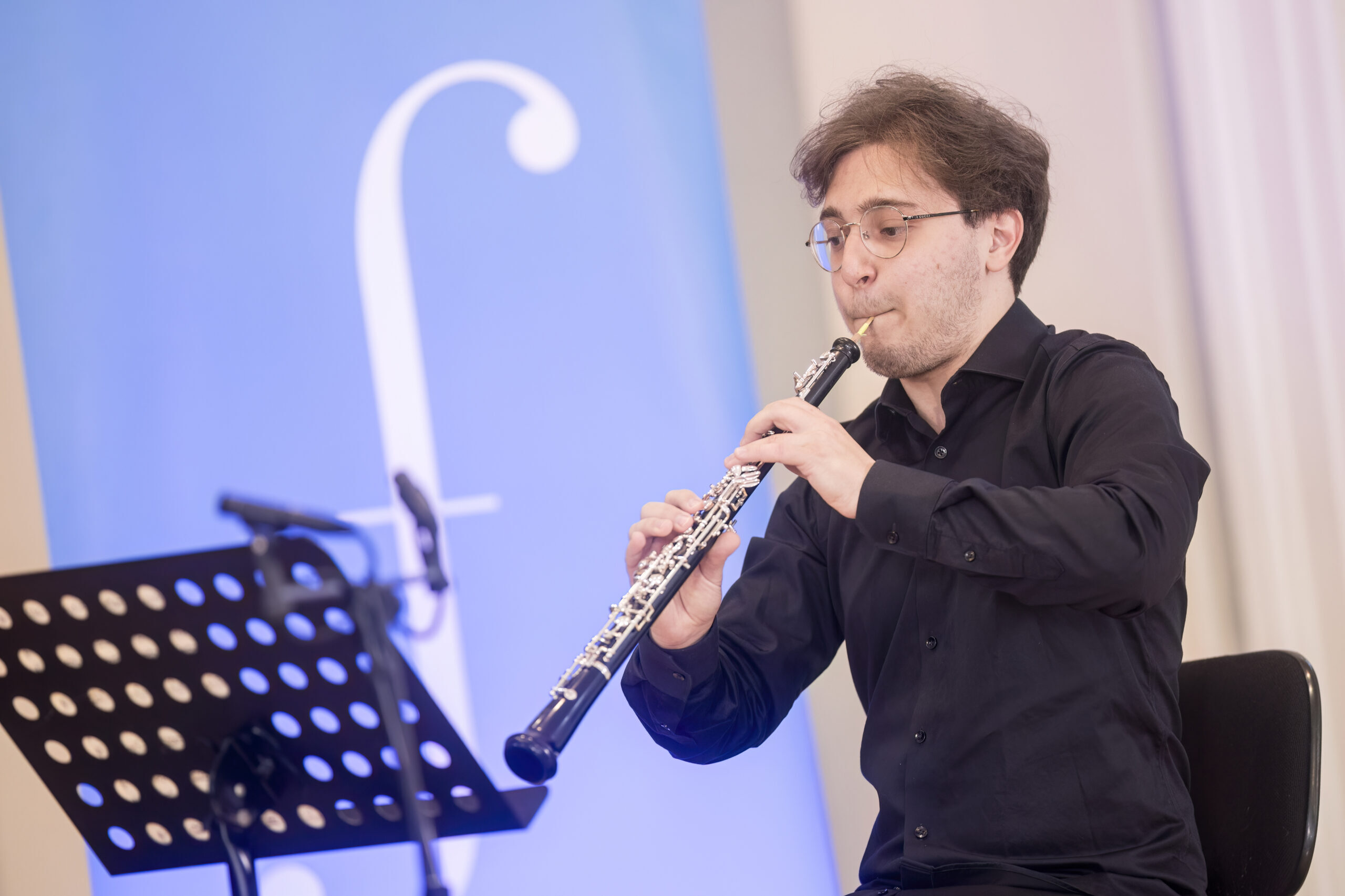 Leandro Lazzari, Pražské Jaro 10. května 2025, soutěž hobojů 2. kolo (foto Vojtěch Brtnický)