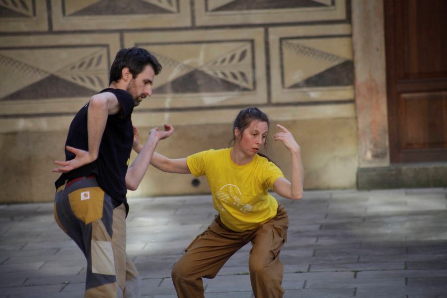Tanec v galerii – A Fancy (Katarína Brestovanská a Viktor Černický, foto Julie Stehnová)