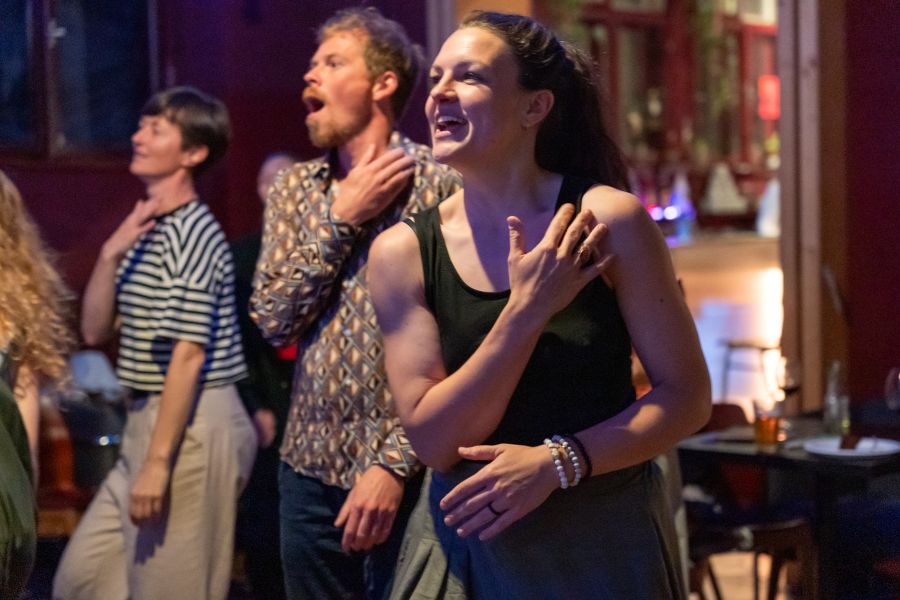 Taneční karaoke s Andrejem Štepitou (foto Juraj Žilinčár, Slovenská tanečná platforma 2025)