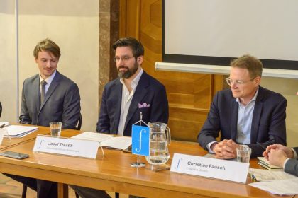 Pavel Trojan, Josef Třeštík, Christian Fausch (zdroj Pražské jaro, foto Michal Vencl)