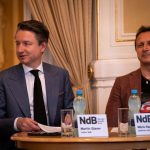 Tisková konference Národního divadla Brno k sezoně 2025/2026: Martin Glaser, Mario Radačovský, 15. dubna 2025, Brno (zdroj Národní divadlo Brno)