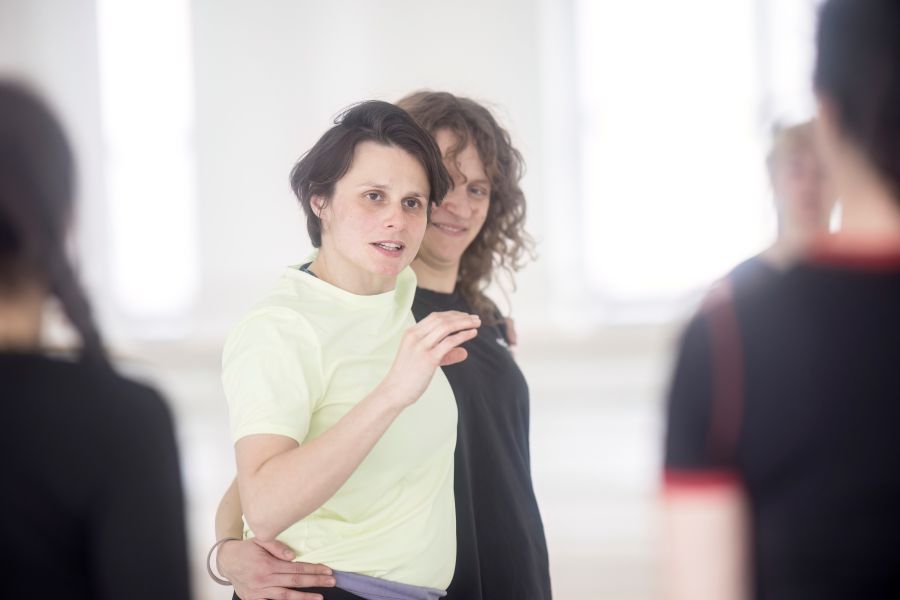 Weronika Pelczyńska a Dana Chmielewska na workshopu (foto Vojtěch Brtnický)