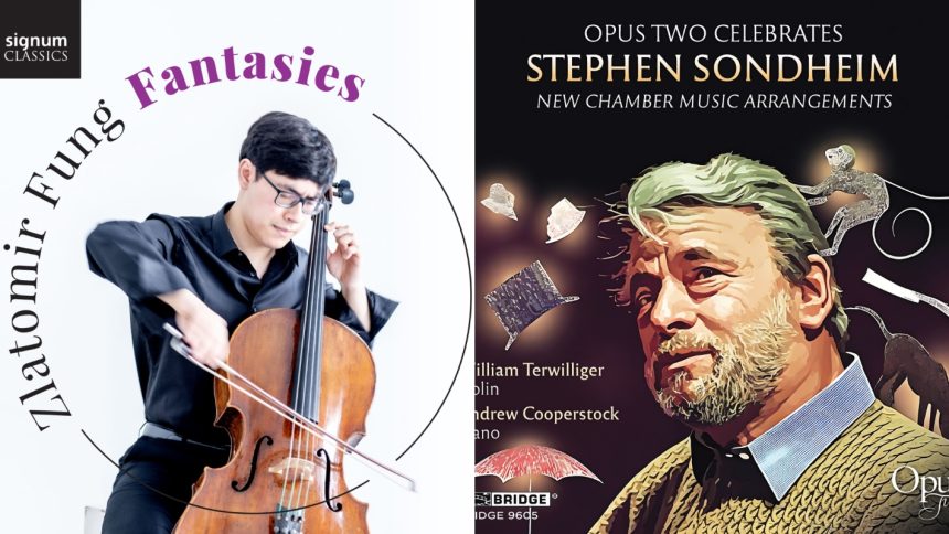 Přebal alba Fantasies (Cello Transcriptions) a Sondheim: New Chamber Music Arrangements (zdroj Signum a Bridge)